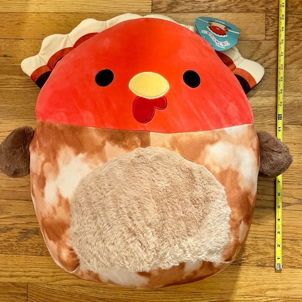 Gavi Turkey Squishmallow, NWT by Kellytoy.  Large 16” size